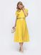 Літнє плаття в горошок зі спідницею-сонце жовте, 52