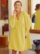 Летнее льняное платье оверсайз желтого цвета, S(44)
