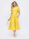 Літнє плаття в горошок зі спідницею-сонце жовте, 52