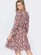 Бордовое платье на запах миди с рукавом 3/4, XL(50)