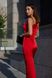 Элегантное шелковое платье комбинация красное, XL(50)