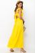 Длинный женский сарафан льняной желтого цвета, XL(50)