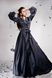 Елегантна вечірня сукня в пол з шовку чорна, XL(50)
