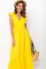 Довгий жіночий сарафан лляного жовтого кольору, XL(50)