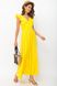 Довгий жіночий сарафан лляного жовтого кольору, XL(50)