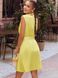Модное летнее платье трапеция желтого цвета, XL(50)