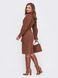 Замшева сукня в офісно-діловому стилі коричневого кольору, XL(50)