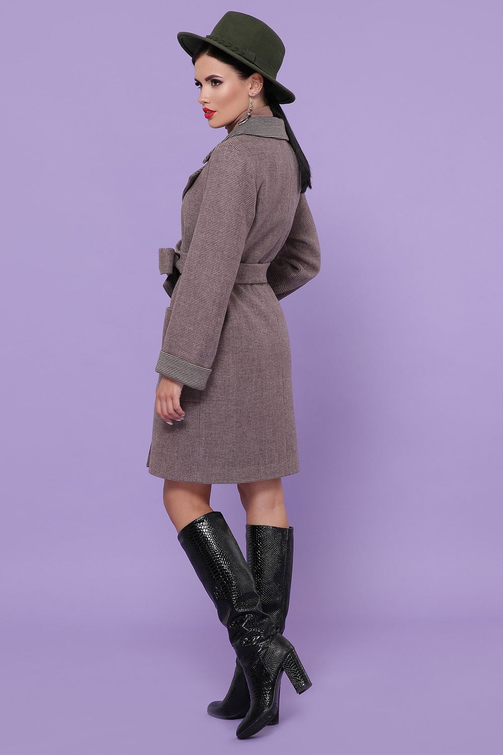 Стильне жіноче пальто вовняне осіннє - фото