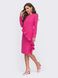 Облегающее нарядное платье с воланом розовое, 48-50