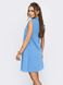 Летнее платье трапеция из прошвы голубого цвета, XL(50)