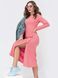 Осіннє плаття із фактурного трикотажу рожеве, XL(50)