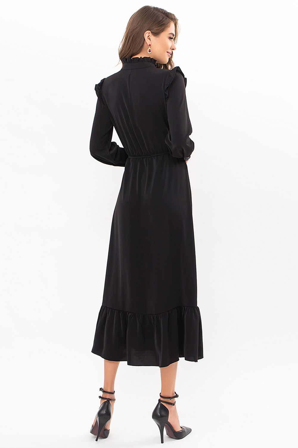 Гарне плаття міді повсякденне чорного кольору - фото
