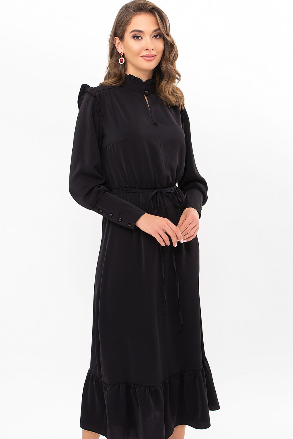 Гарне плаття міді повсякденне чорного кольору - фото