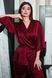 Жіноча шовкова піжама бордового кольору, XL(50)