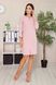 Платье в деловом стиле до колена розовое, XL(50)