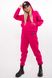 Теплый женский спортивный костюм с начесом ярко-розовый, L(48)