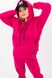 Теплый женский спортивный костюм с начесом ярко-розовый, L(48)