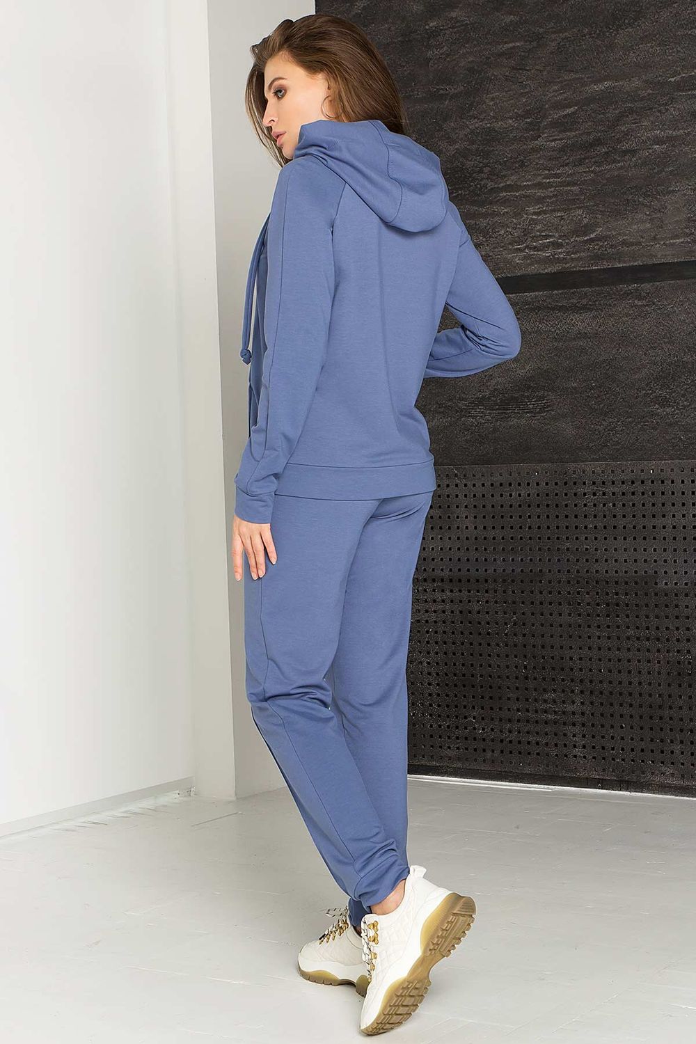 Спортивний костюм для прогулянок жіночий блакитний - фото