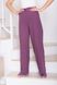 Літні лляні штани прямого крою фіолетові, S(44)