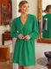 Летнее льняное платье оверсайз зеленого цвета, S(44)