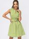Модное летнее платье трапеция зеленого цвета, S(44)