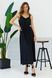 Легке літнє плаття чорного кольору з розрізом, XL(50)