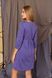 Свободное платье с завышенной талией фиолетовое, S(44)