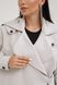 Жіноча шкіряна куртка косуха молочного кольору, XL(50)