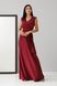 Изысканное вечернее платье из шелка бордового цвета, 52