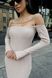 Трикотажне плаття з відкритими плечима бежевого кольору, XL(50)