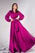Элегантное вечернее платье в пол из шелка фиолетовое, M(46)