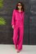 Літній брючний костюм з льону рожевого кольору, L(48)