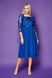 Нарядное платье-миди с вышивкой синее, S(44)