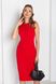 Червона сукня футляр в офісному стилі, S(44)