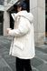 Зимова куртка oversize з еко-шкіри білого кольору, S-M