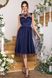Вечірня сукня з відкритою спиною синя, XL(50)