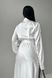 Вишукане вечірнє плаття з атласу білого кольору, S(44)