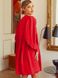 Летнее льняное платье оверсайз красного цвета, XL(50)