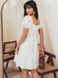Модна літня сукня з прошви білого кольору, XS(42)
