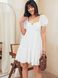 Модна літня сукня з прошви білого кольору, XS(42)