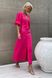 Стильне літнє плаття сорочка з рожевого льону, XL(50)