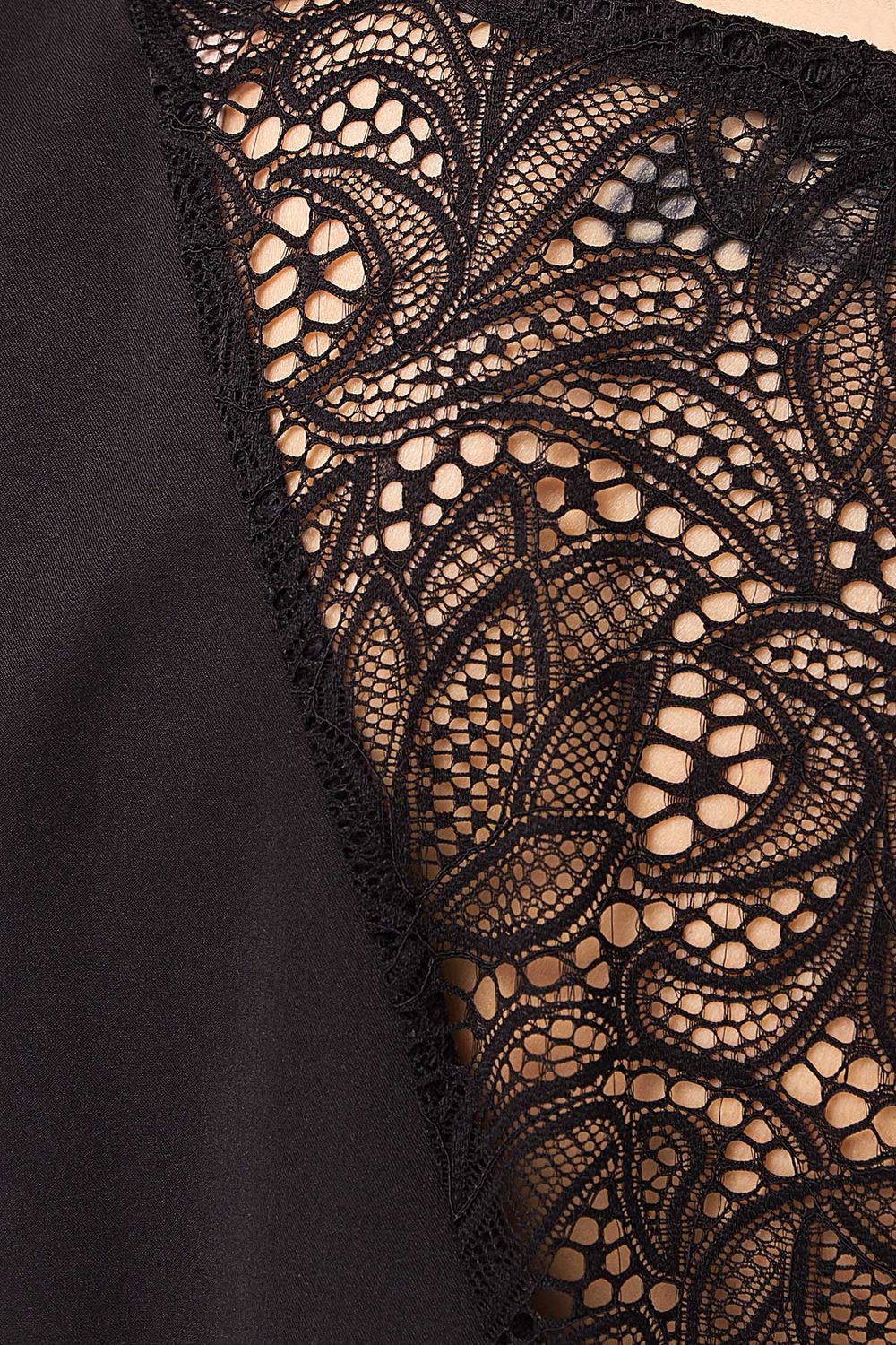 Чорне літнє плаття з гіпюром - фото
