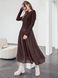 Комбіноване плаття міді коричневого кольору, XL(50)