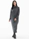 Теплое вязаное платье оверсайз серого цвета, 44-46