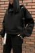 Теплый спортивный костюм на флисе черного цвета, XL(50)