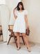 Модна літня сукня з прошви білого кольору, L(48)
