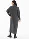 Теплое вязаное платье оверсайз серого цвета, 46-48