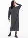 Теплое вязаное платье оверсайз серого цвета, 46-48